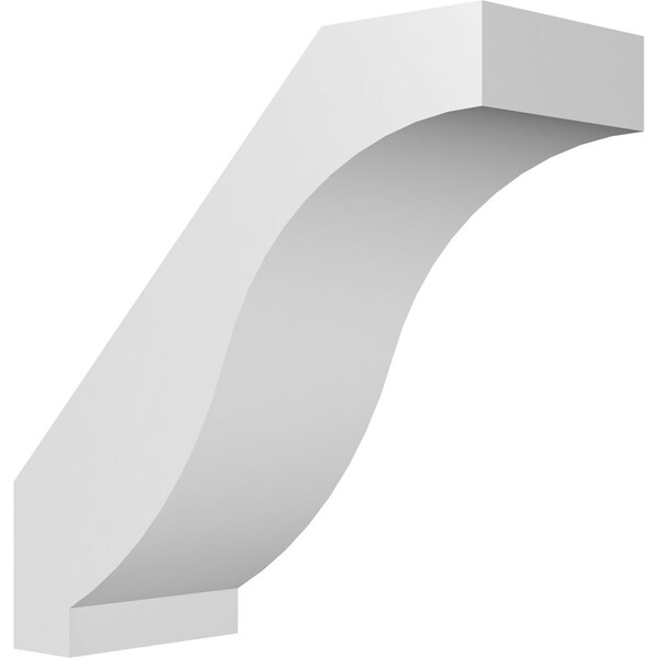 Ekena Millwork 5-in. W x 12-in. D x 12-in. H Baker Architectural Grade PVC Knee Brace BRCP05X12X12BKR - main
